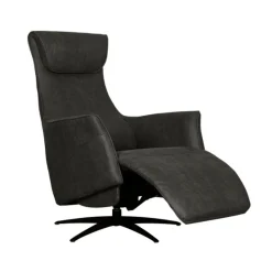Lund Elektrische Fauteuil Antraciet Microleder