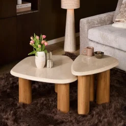 Lunea Salontafel Creme Marmer 60 cm