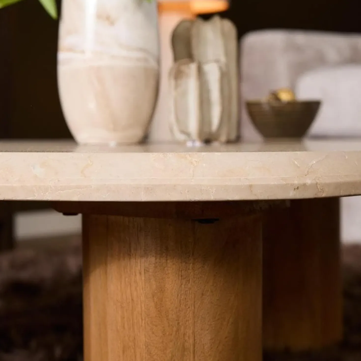 Lunea Salontafel Creme Marmer 100 cm