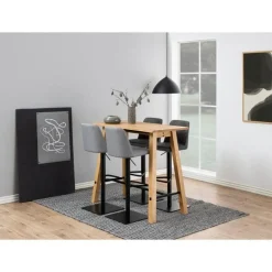Luno Barkruk Antraciet/Bruin