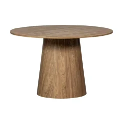 Maan Eettafel Rond MDF Walnoot 120cm