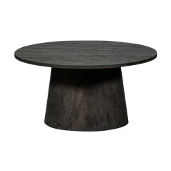 Maan Salontafel rond MDF Donkerbruin 80cm