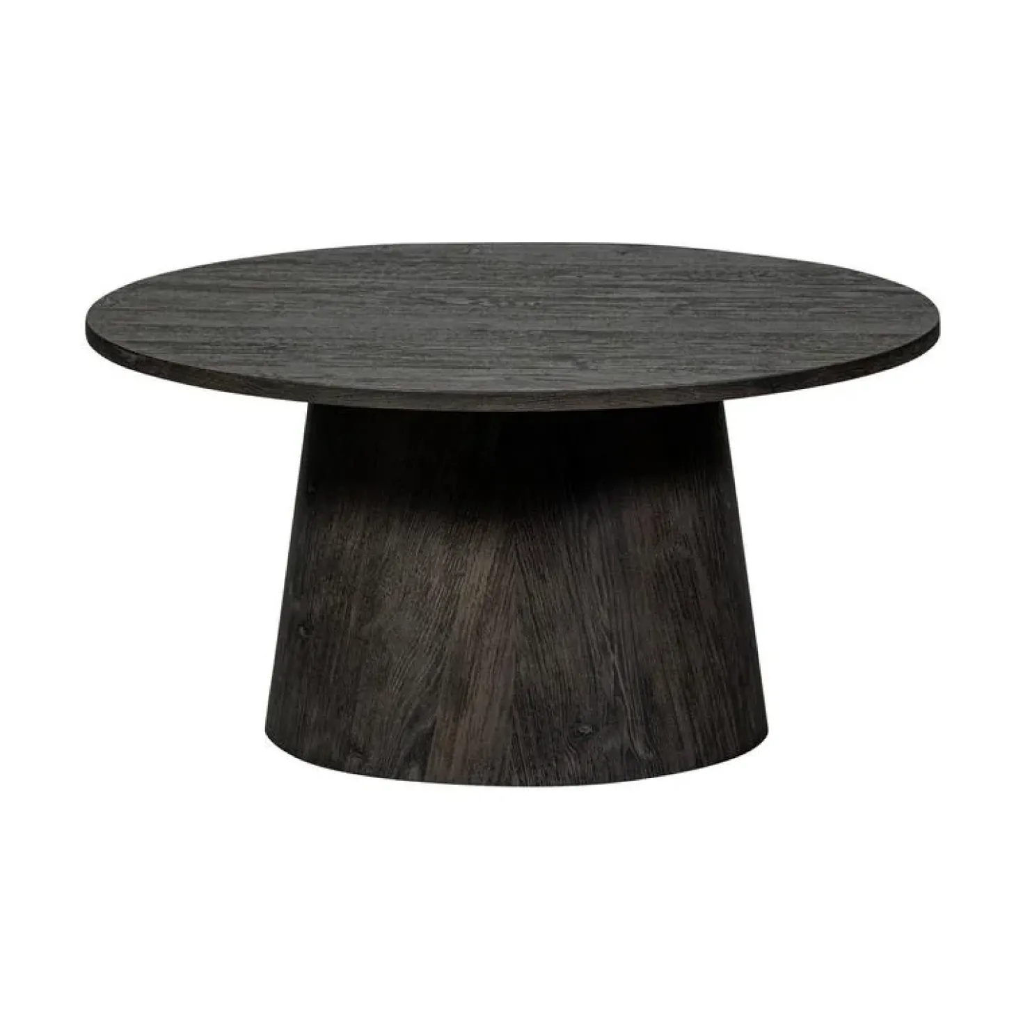 Maan Salontafel rond MDF Donkerbruin 80cm
