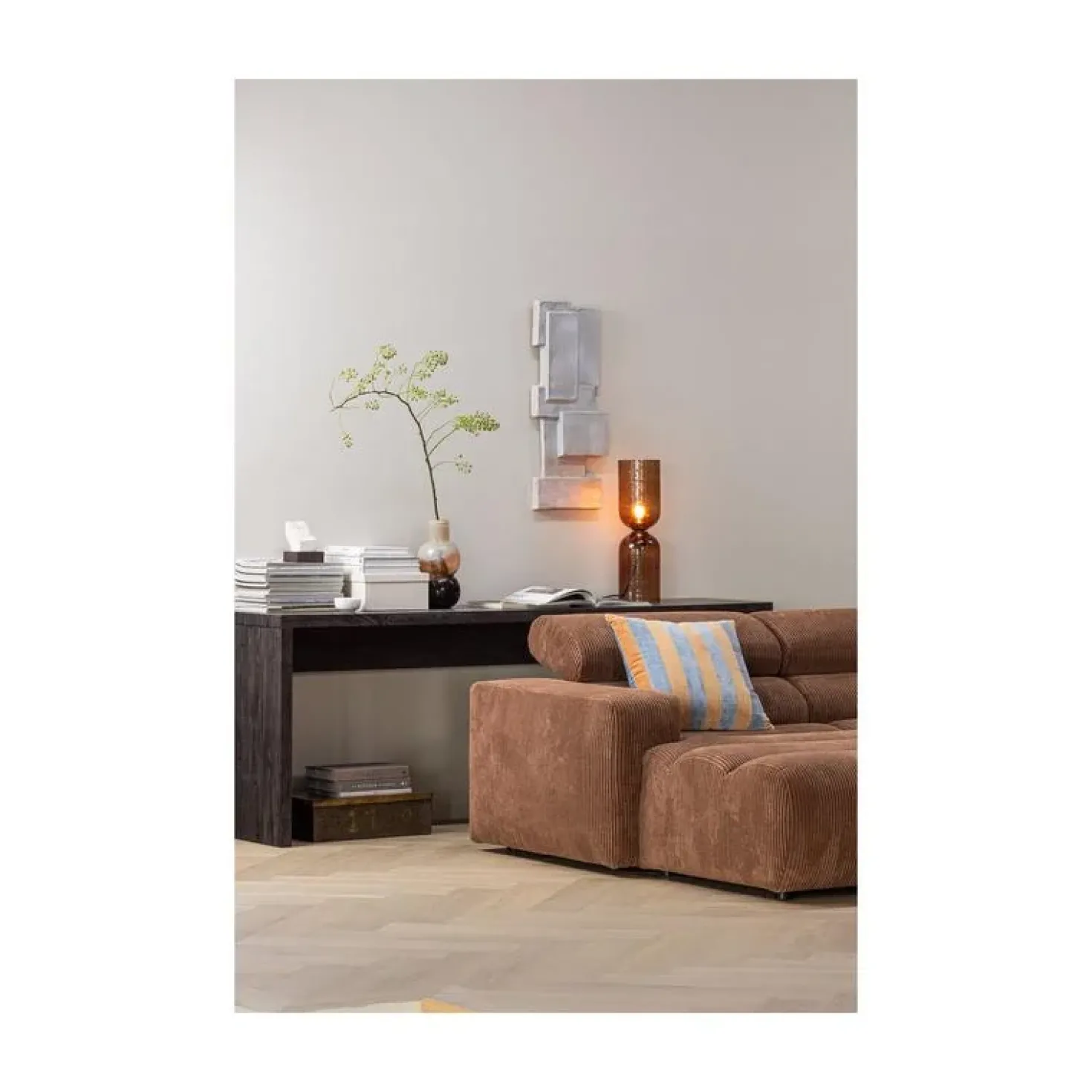 Maan Sidetable MDF Donkerbruin 200cm