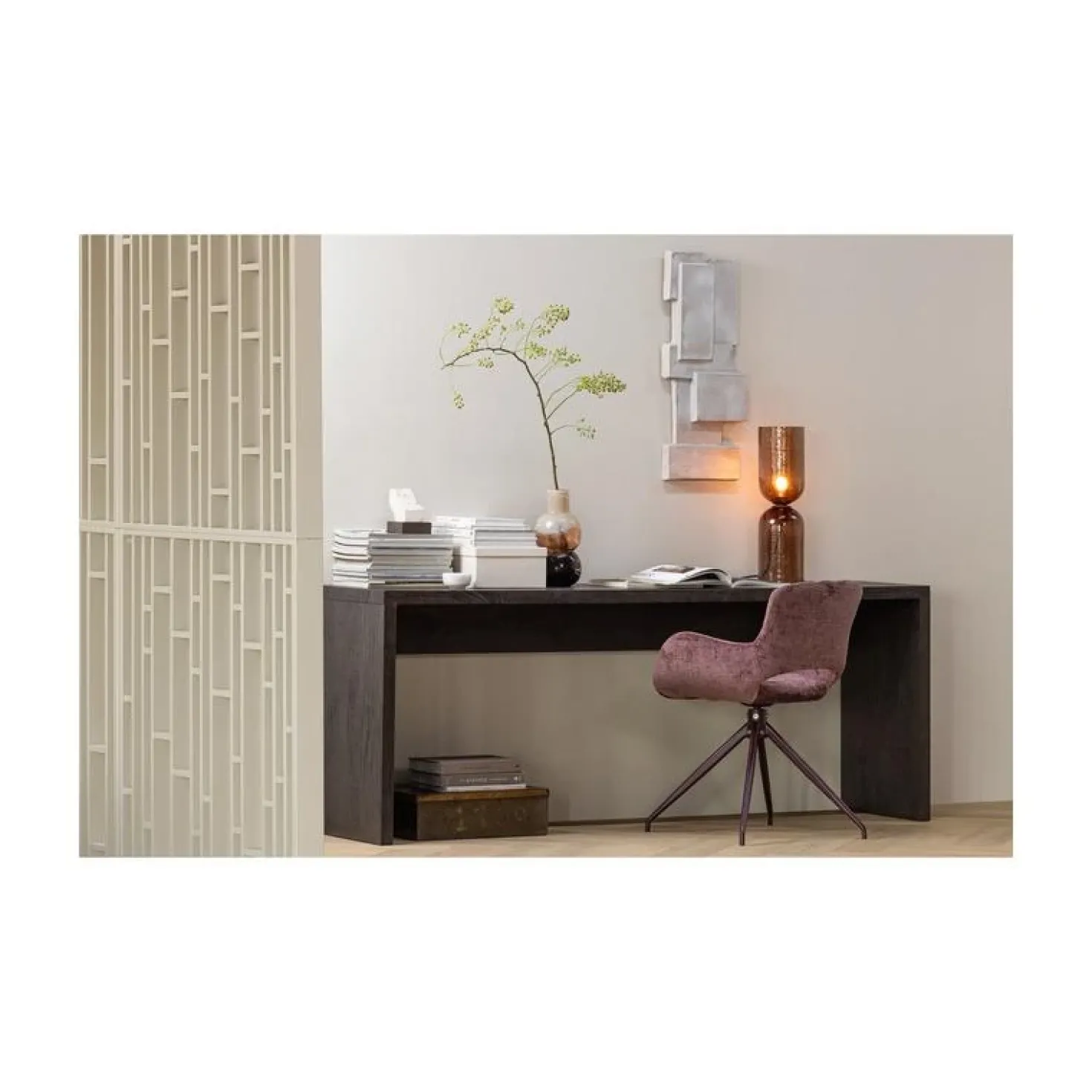 Maan Sidetable MDF Donkerbruin 200cm