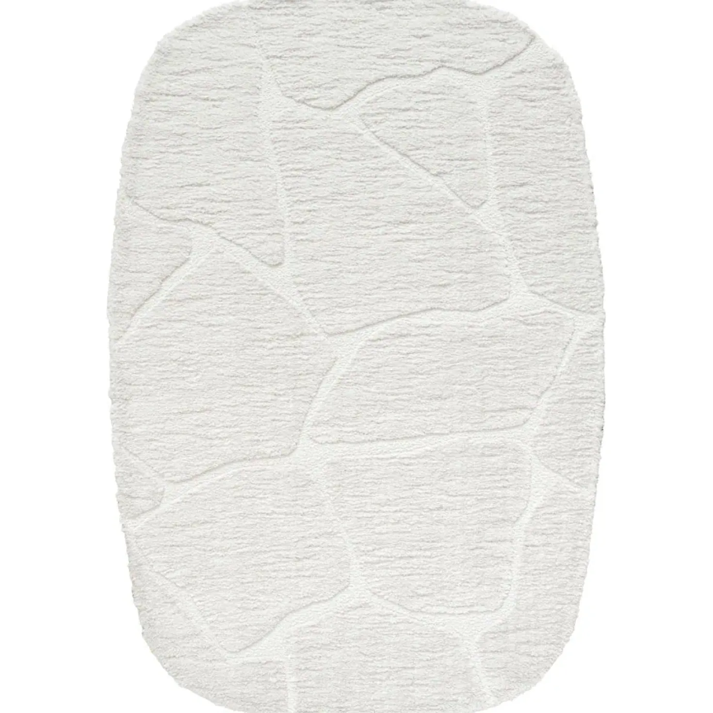 Macy vloerkleed Crème Ronde hoeken 160x230cm