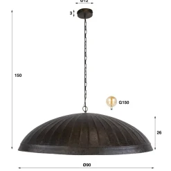 Madison 1-lichts Hanglamp Bruin