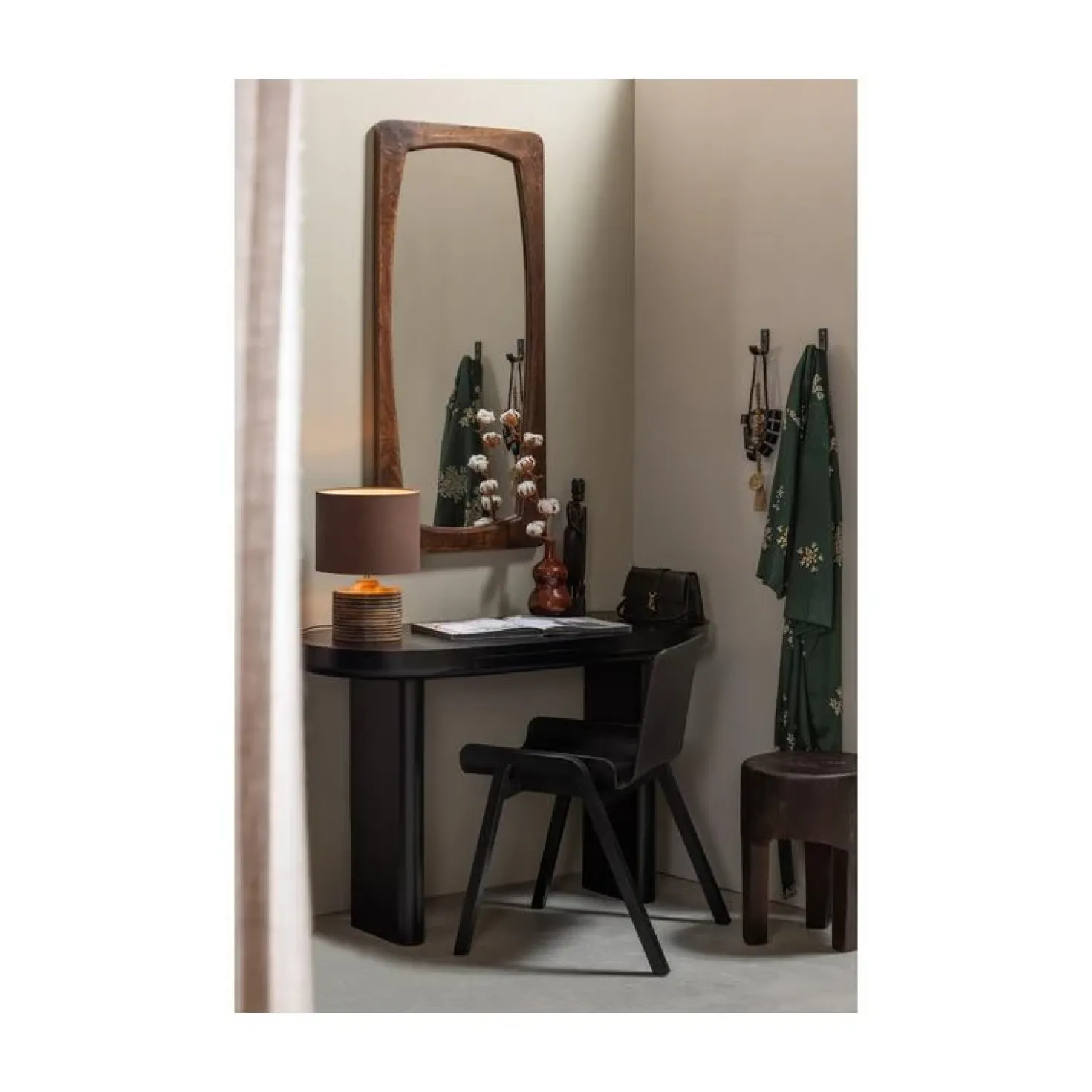 Mael Bureau Fineer Zwart 120cm