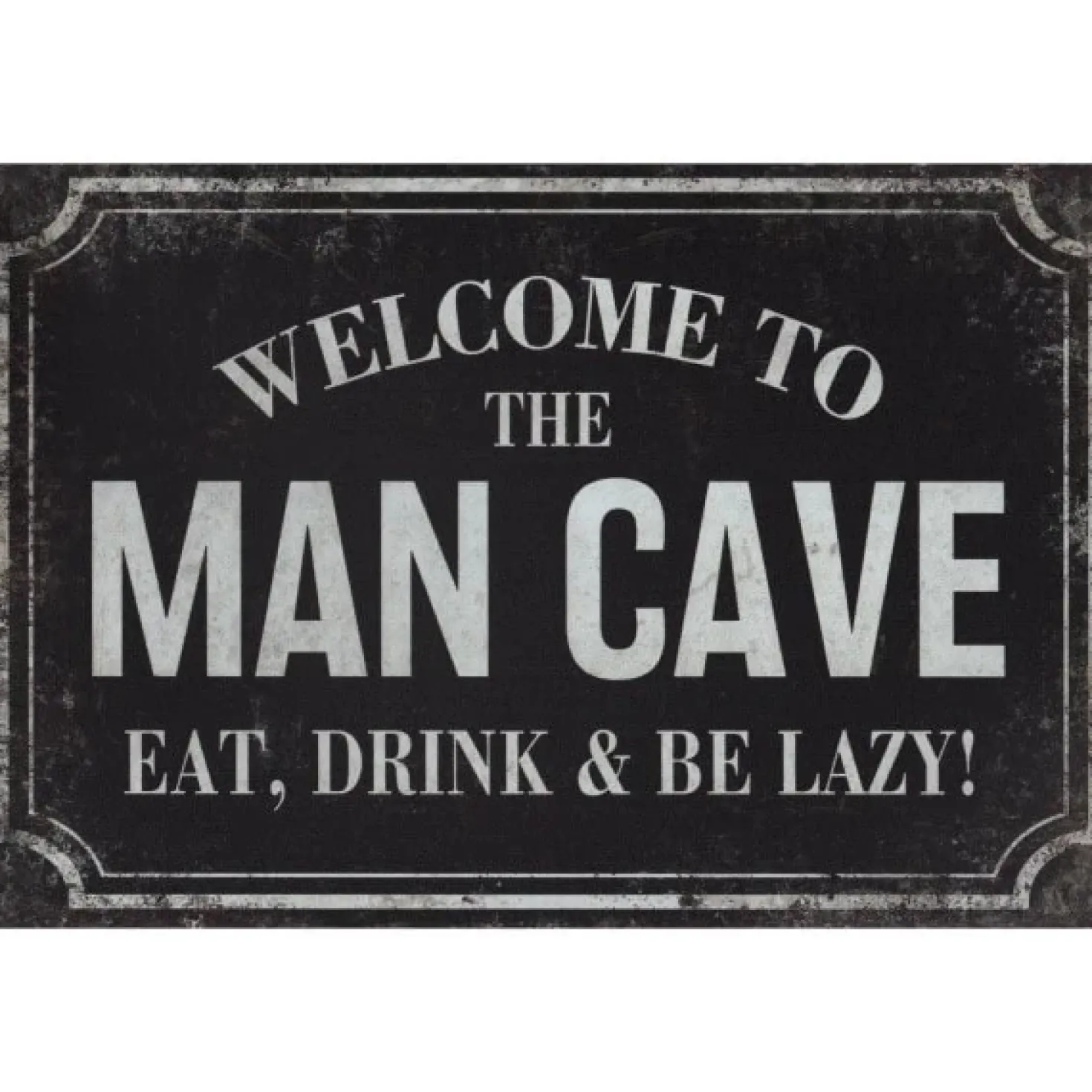 Mancave Lazy - metalen bord