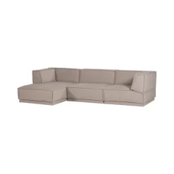 Manu Bank Chaise longue Links Grove chenille Naturel