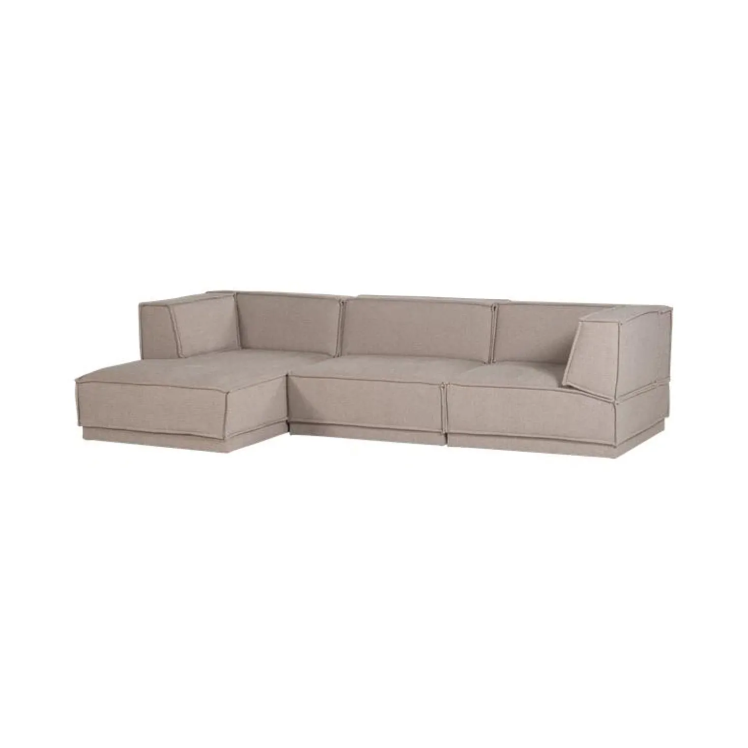 Manu Bank Chaise longue Links Grove chenille Naturel