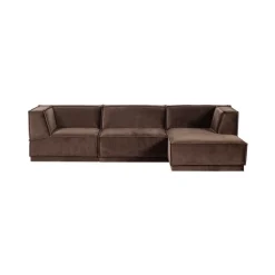 Manu Bank Chaise longue Rechts Velvet Bruin