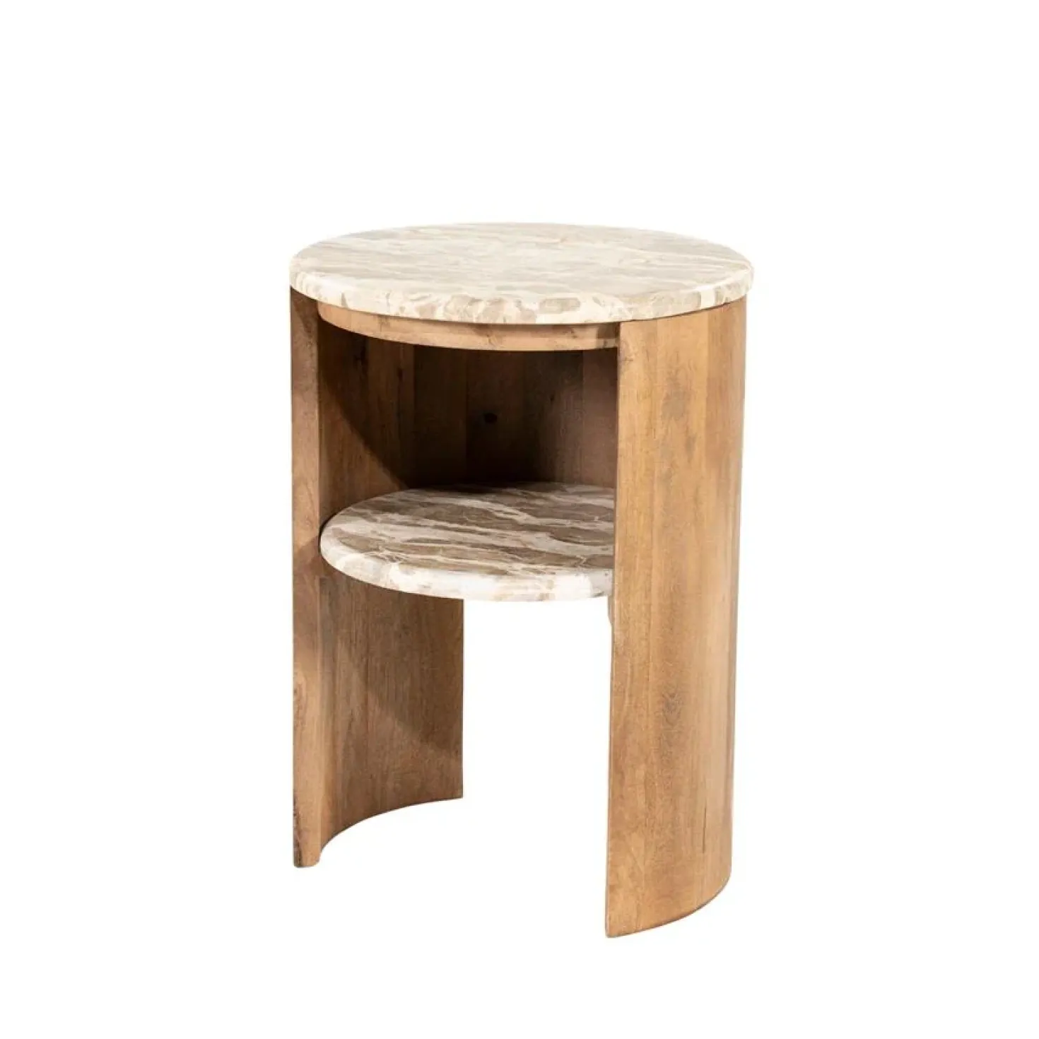 Marbelon Bijzettafel rond Naturel 40cm