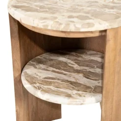 Marbelon Bijzettafel rond Naturel 40cm