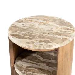 Marbelon Bijzettafel rond Naturel 40cm