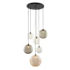 Marco 6-lichts getrapte Hanglamp meerkleurig glas