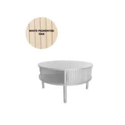 Maria Salontafel rond Lichtbruin 85cm