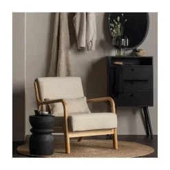 Mark Fauteuil Geweven Stof Naturel