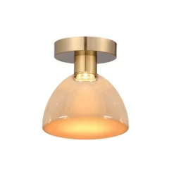 Marlo 1-lichts Plafondlamp Amber glas
