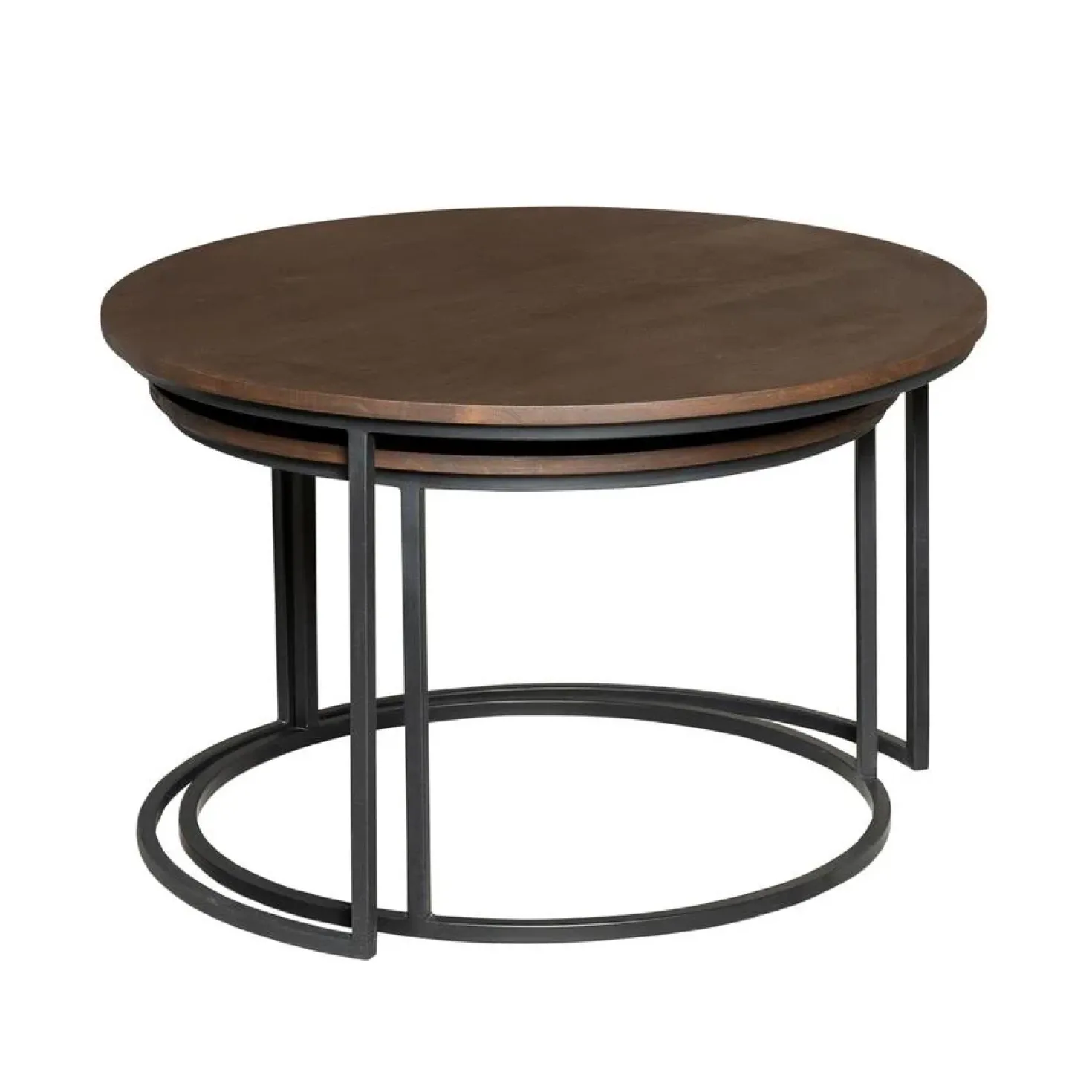 Martin Salontafel set van 3 rond Walnoot