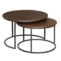 Martin Salontafel set van 3 rond Walnoot