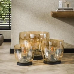 Masuka 1-lichts Vloerlamp Amber S 29cm