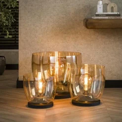 Masuka 1-lichts Vloerlamp Amber S 29cm