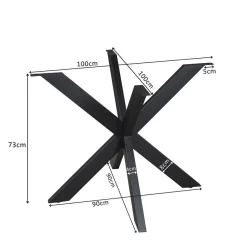 Matrixpoot Rond Zwart 100cm