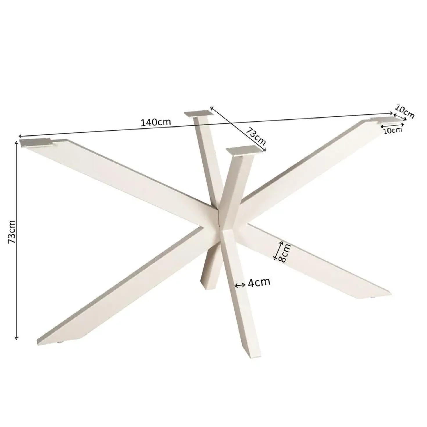 Matrixpoot Zand Ovaal/Rechthoek 140cm