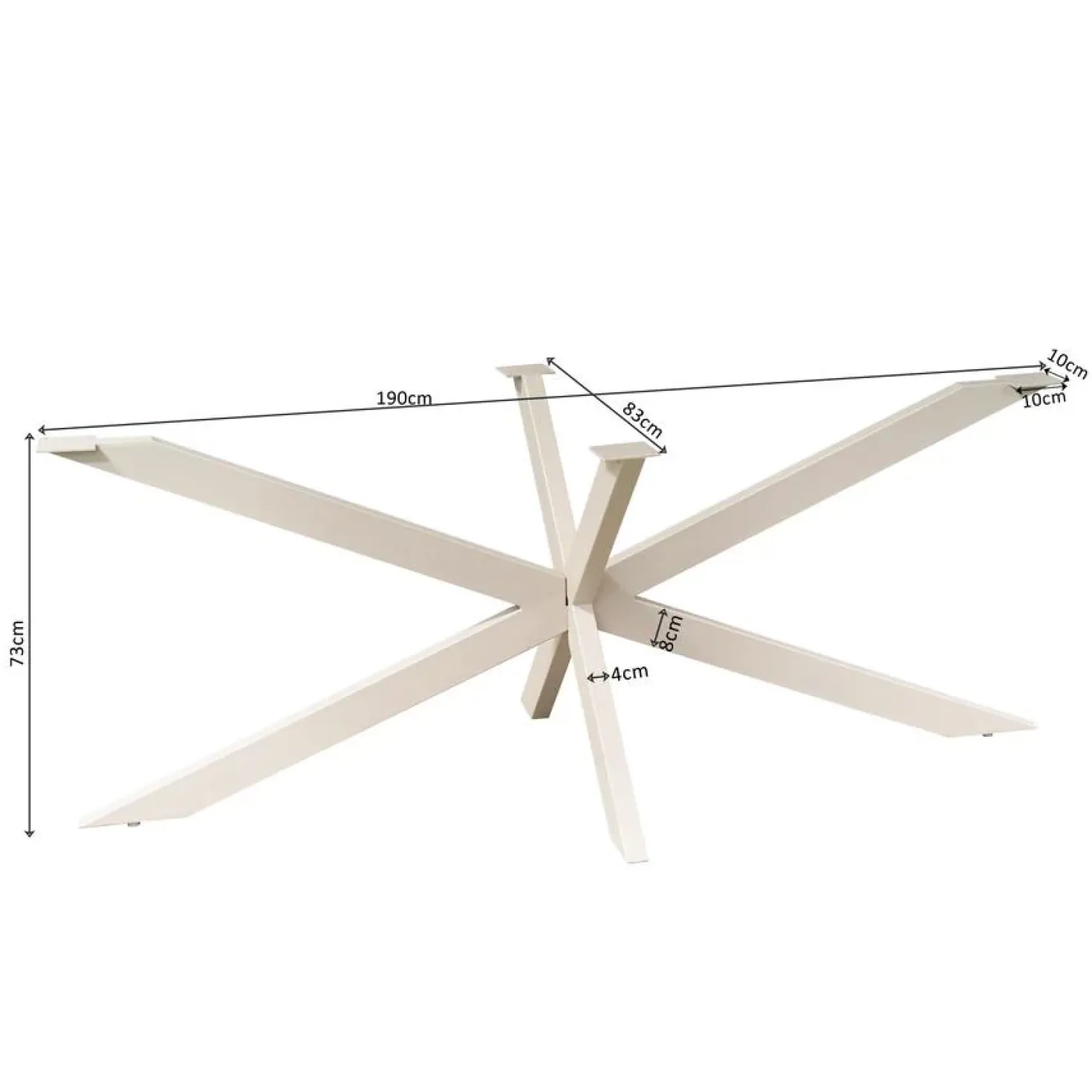 Matrixpoot Zand Ovaal/Rechthoek 190cm