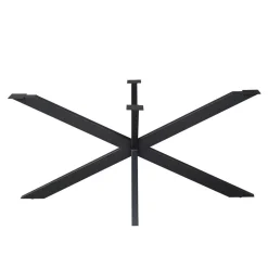 Matrixpoot Zwart Ovaal/Rechthoek 160cm