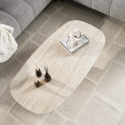 Matteo Salontafel Deens ovaal Travertin 135cm