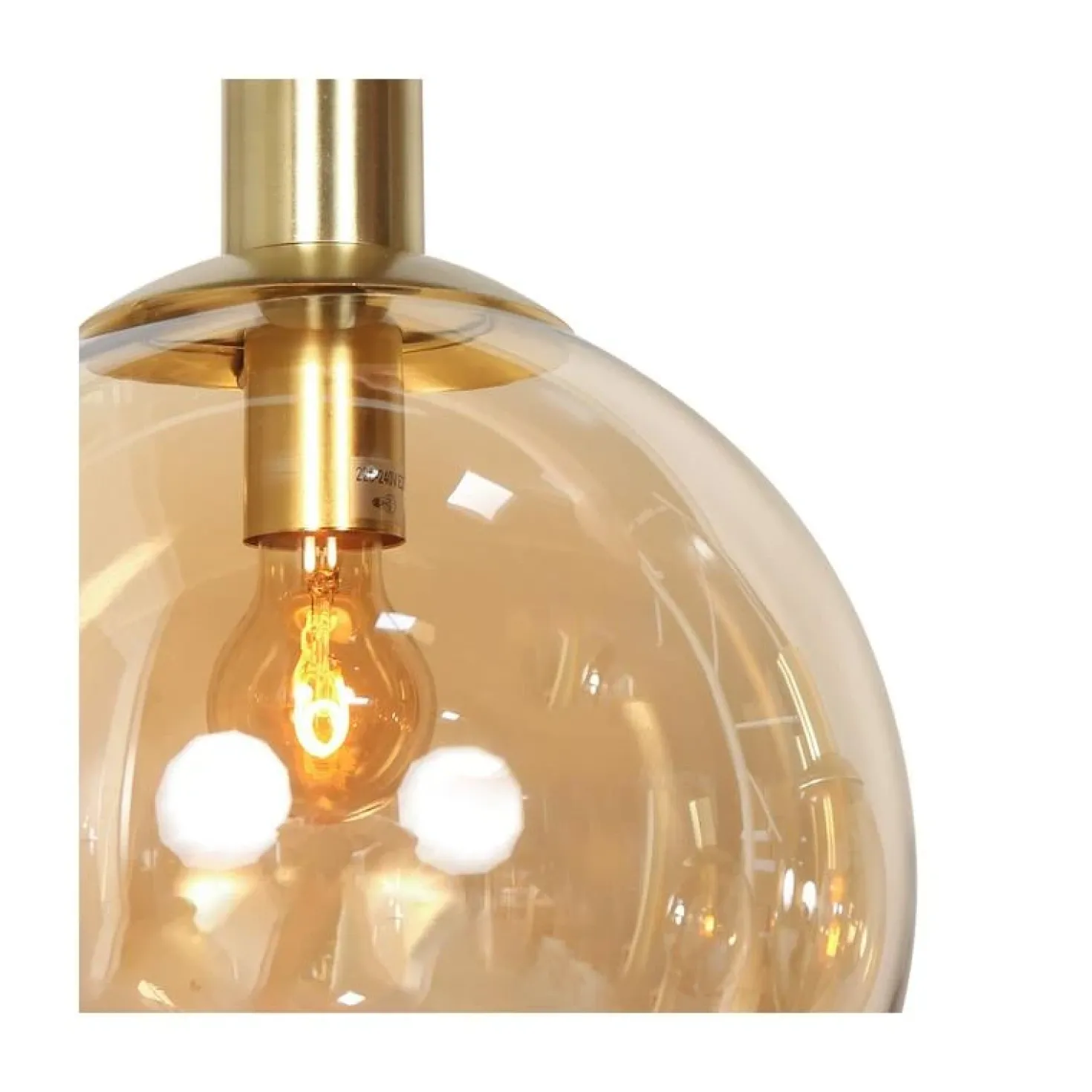 Maya 3+2 lichts Hanglamp Getrapt Amber