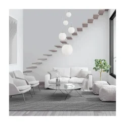 Maya 5-lichts Hanglamp Getrapt Opaal wit