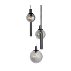 Maya 3+2 lichts Hanglamp Getrapt Smoke