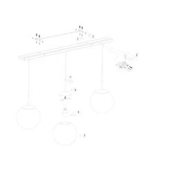 Maya 3-lichts Hanglamp Smoke