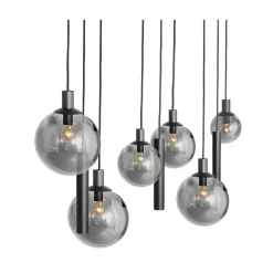 Maya 6+3 lichts Hanglamp Smoke