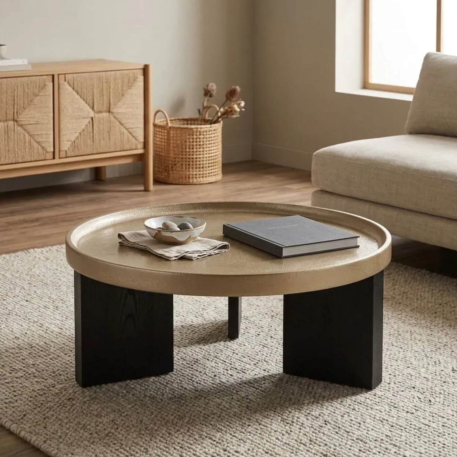Mayson Salontafel beige 90 cm