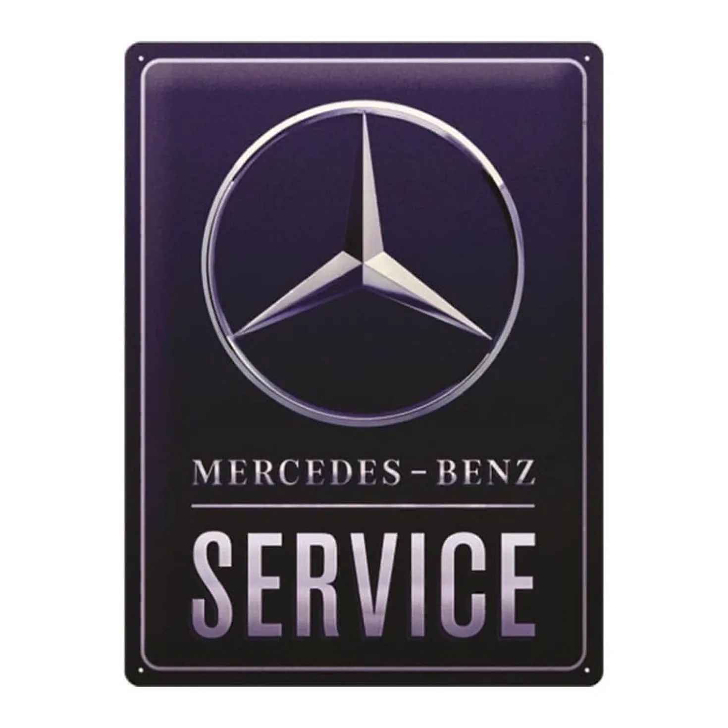 Mercedes Service blauw - metalen bord