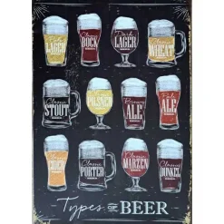 metalen bord Beer menu