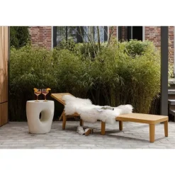 Mica Tuin Bijzettafel Vezelversterkte Polymeer Naturel 40cm