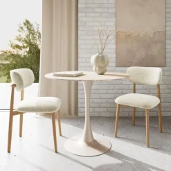 Michael Eetkamerstoel eikenhout Beige