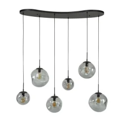 Mika 6-lichts Hanglamp Smoke