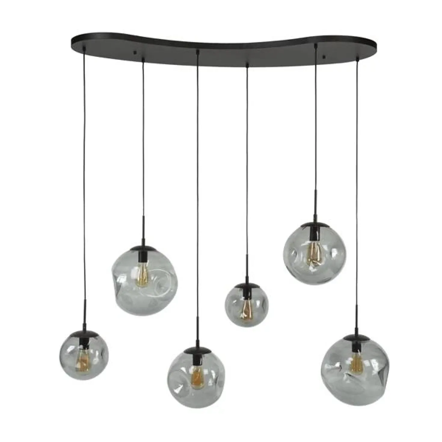 Mika 6-lichts Hanglamp Smoke