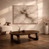 Mike Salontafel ovaal Walnoot mangohout 130cm