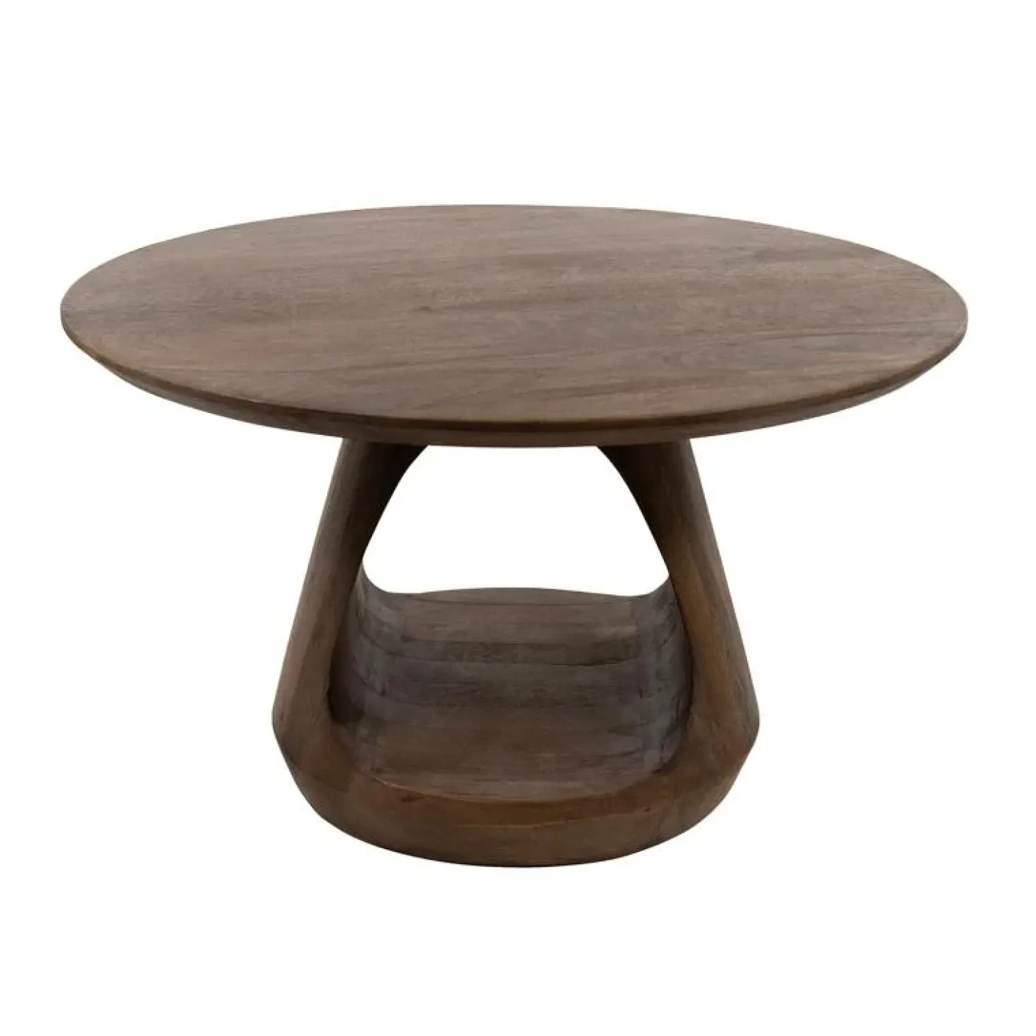 Mike Salontafel rond Walnoot Medium 70cm
