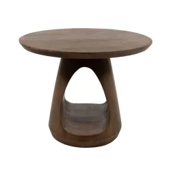 Mike Salontafel rond Walnoot Small 60cm