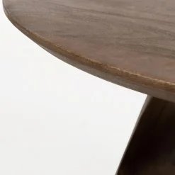 Mike Salontafel rond Walnoot Small 60cm