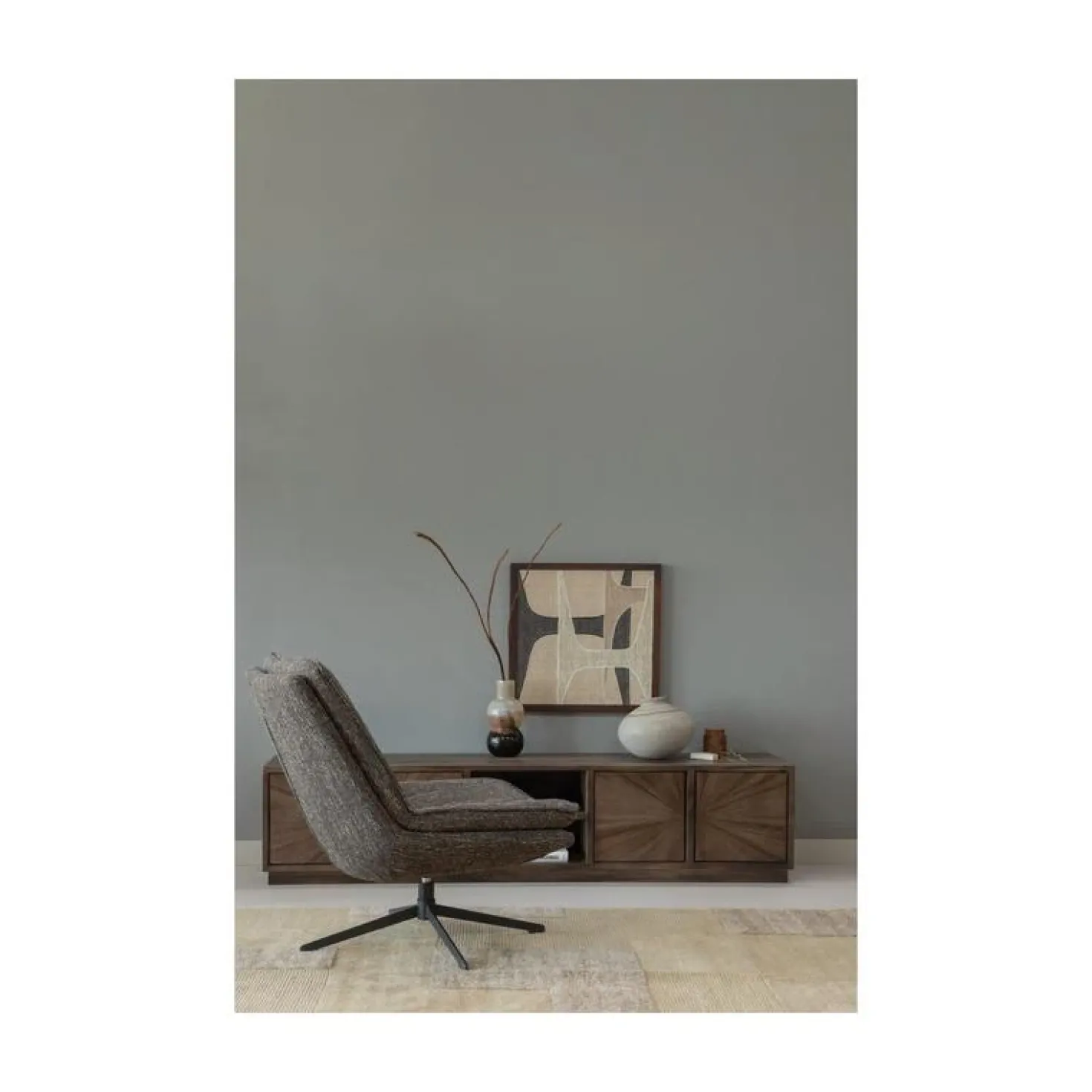 Milaro Draaifauteuil Bruin Melange