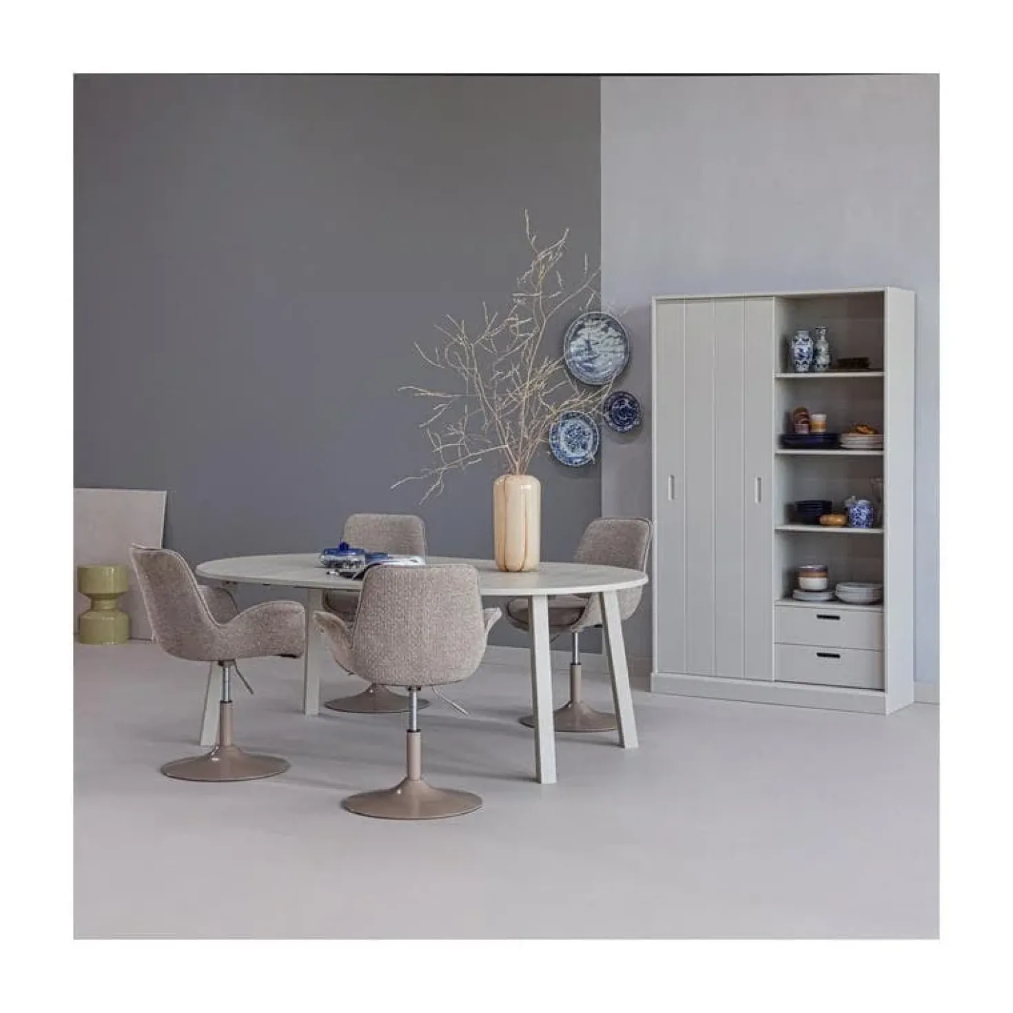 Mila Schuifdeurkast Dennenhout Dust 120cm